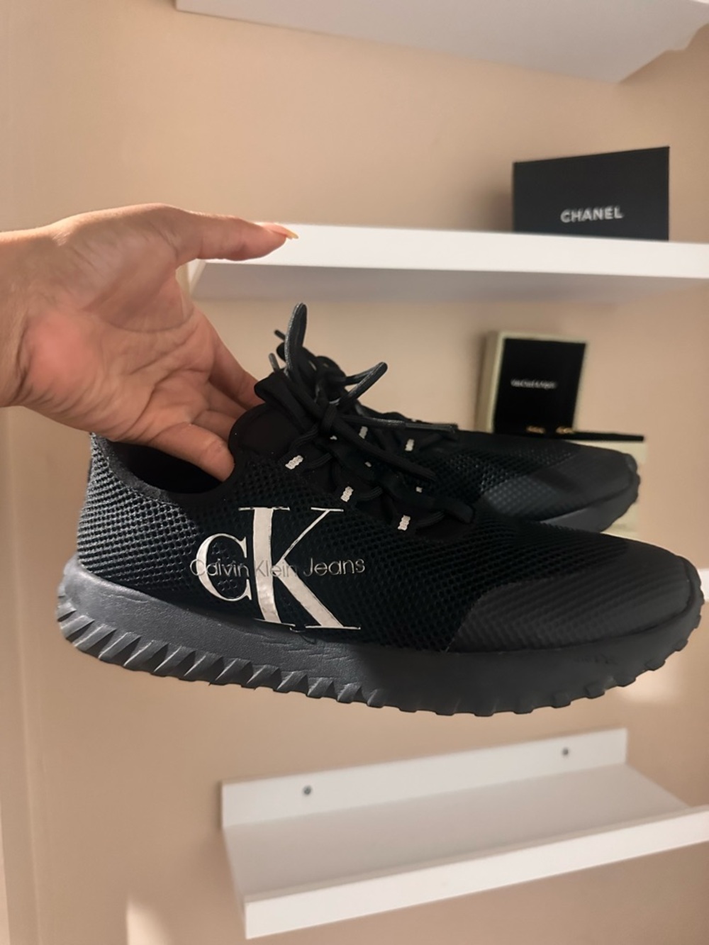 Calvin Klein Black Mesh Logo women’s Sneakers